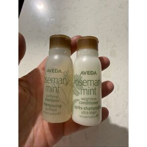 Aveda Rosemary Mint Shampoo Conditioner Set New Travel Size 1 oz